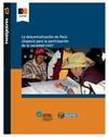 LA DESENTRALIZACIÓN DEL PERÚ: ¿ESPACIO PARA LA PARTICIPACIÓN DE LA SOCIEDAD CIVIL? = PERUREN DESZENTZALIZAZIOA: GIZARTE ZIBILAK PARTE HARTZEKO GUNEA? Per thumb